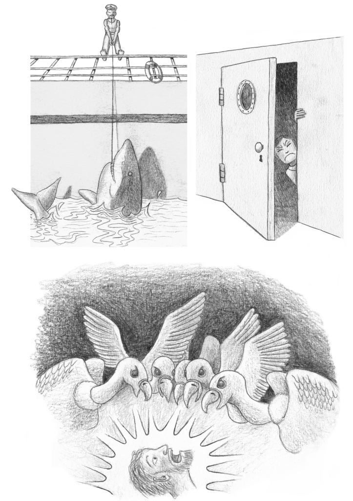Ontwerp en illustreren boek met zeemansverhalen.